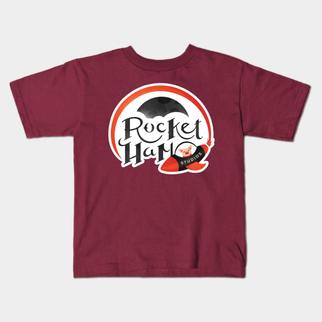 Rocket Ham Circle Logo Kids T-Shirt by RocketHamStudios